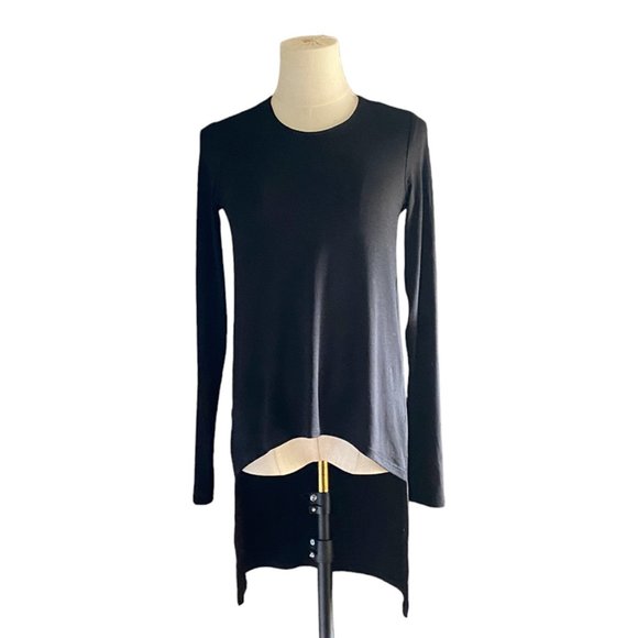 Eileen Fisher (The Fisher Project) High Low Black Tunic - XXS - Picture 1 of 5